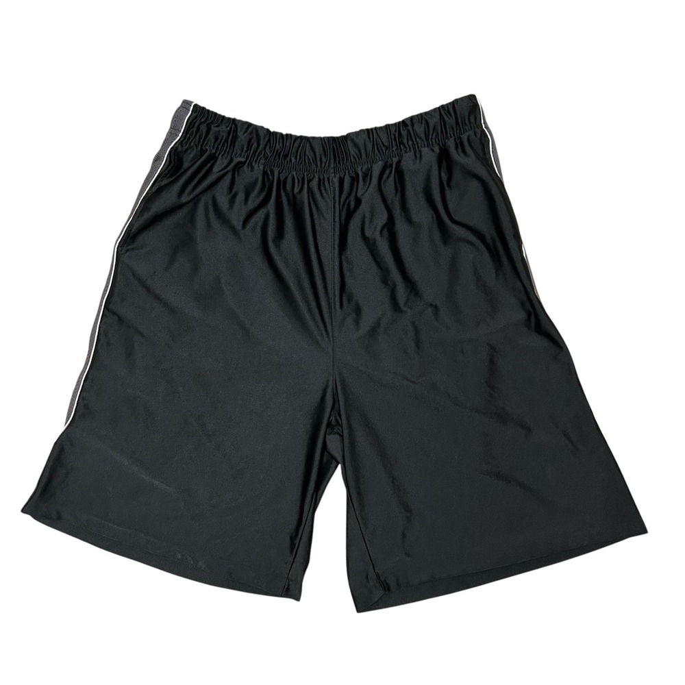 Spalding Shiny Dazzle Basketball Shorts Men's 3XL Black‎ Gray Y2K Vintage